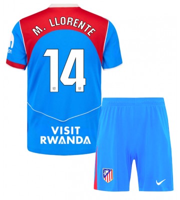 Atletico Madrid Marcos Llorente #14 Tredjetrøje Børn 2025-26 Kortærmet (+ Korte bukser)